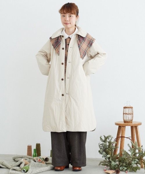 chambre de charme(シャンブルドゥシャーム)の「cdc コットン/ウール チェック スカーフ(バンダナ/スカーフ・レディース・ブラウン/グリーン・FREE)」の13枚目の写真