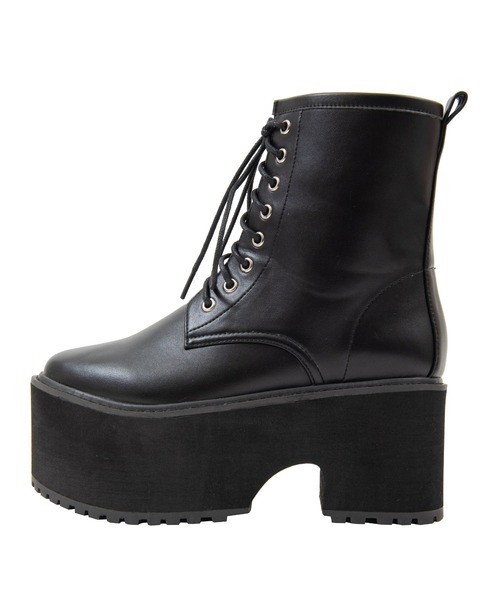 PUNYUS（プニュズ）の「厚底レースアップブーツ（ブーツ・レディース・ブラック・3/2/4/1）」の7枚目の写真