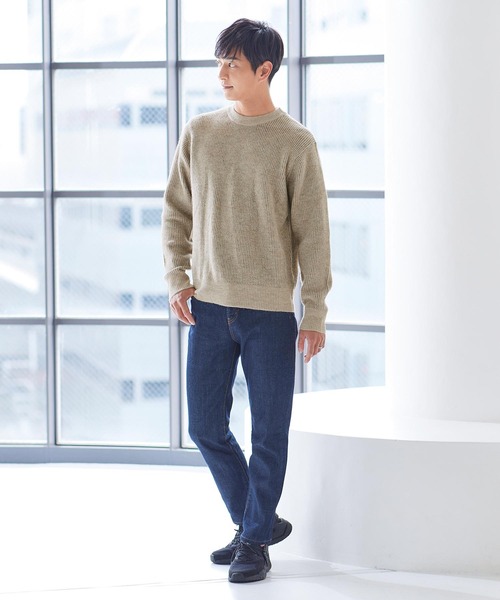 KOBE LETTUCE（コウベレタス）の「選べるタイプユニセックス起毛ニットトップス（ニット/セーター・レディース・ベージュ系その他/モスグリーン/ベージュ系その他2/ブルー系その他/ベージュ系その他3/ベージュ系その他4/グリーン系その他/ブルー系その他2・1/2）」の19枚目の写真