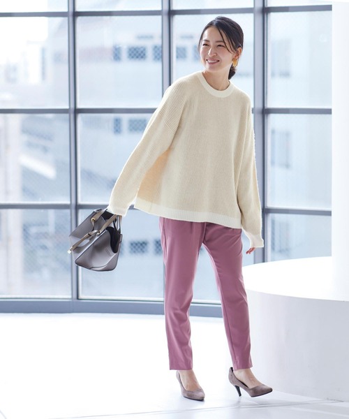 KOBE LETTUCE（コウベレタス）の「選べるタイプユニセックス起毛ニットトップス（ニット/セーター・レディース・ベージュ系その他/モスグリーン/ベージュ系その他2/ブルー系その他/ベージュ系その他3/ベージュ系その他4/グリーン系その他/ブルー系その他2・1/2）」の11枚目の写真