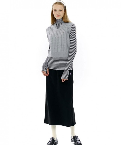 CLOTTY(クロッティ)の「CLOTTY/CC CABLE VEST 2229515(ベスト・レディース・ベージュ/グレー/ピンク・FREE)」の9枚目の写真