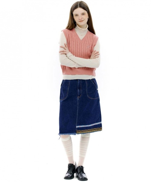 CLOTTY(クロッティ)の「CLOTTY/CC CABLE VEST 2229515(ベスト・レディース・ベージュ/グレー/ピンク・FREE)」の11枚目の写真