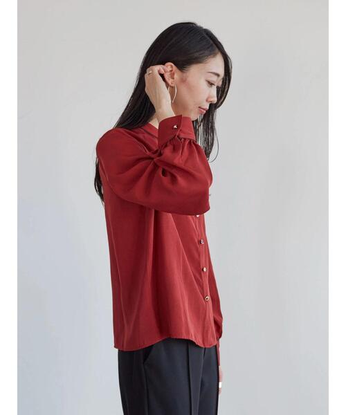 ELENCARE DUE(エレンカーレデュエ)の「・ELENCARE DUE パイピングブラウス*(シャツ/ブラウス・レディース・ブラック/ベージュ/オフホワイト/オレンジ・FREE)」の13枚目の写真