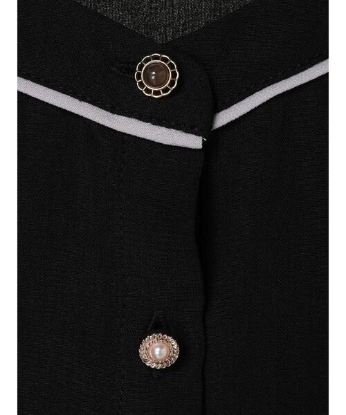 ELENCARE DUE(エレンカーレデュエ)の「・ELENCARE DUE パイピングブラウス*(シャツ/ブラウス・レディース・ブラック/ベージュ/オフホワイト/オレンジ・FREE)」の14枚目の写真