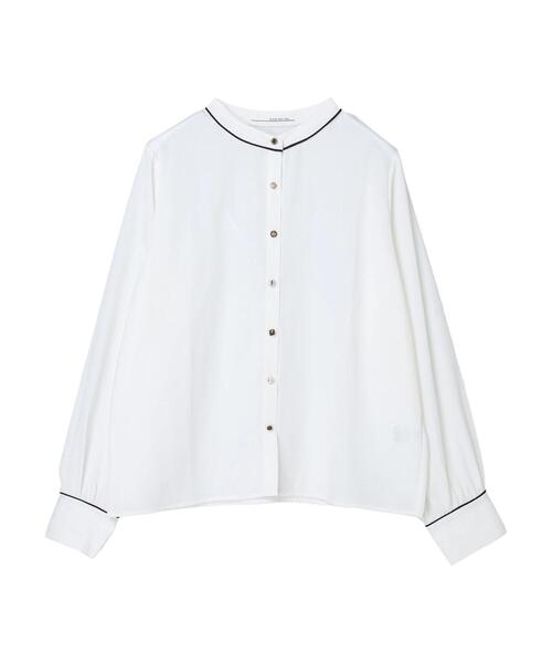 ELENCARE DUE(エレンカーレデュエ)の「・ELENCARE DUE パイピングブラウス*(シャツ/ブラウス・レディース・ブラック/ベージュ/オフホワイト/オレンジ・FREE)」の8枚目の写真