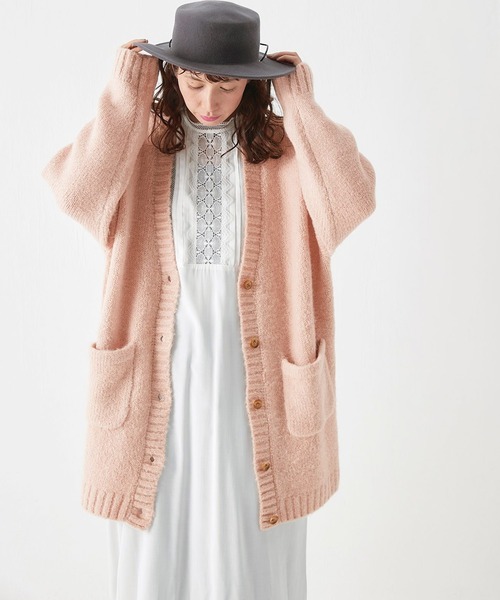 Sunny clouds（サニークラウズ）の「サニークラウズ　シトルーナとｋａｚｕｍｉさんのベビーピンクなカーディガン〈レディース〉（カーディガン/ボレロ・レディース・ライトピンク・X-LARGE/MEDIUM/LARGE）」の11枚目の写真