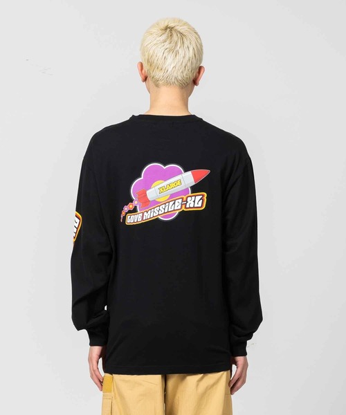 XLARGE（エクストララージ）の「LOVE MISSILE L/S TEE（Tシャツ/カットソー・メンズ・ブラック/オレンジ/ホワイト・M/S/XL/L）」の2枚目の写真