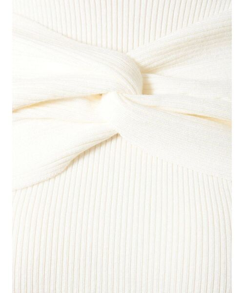 MERCURYDUO（マーキュリーデュオ）の「2WAYレイヤード風ツイストリブニット（ニット/セーター・レディース・ブラック/オフホワイト/イエロー・FREE）」の12枚目の写真