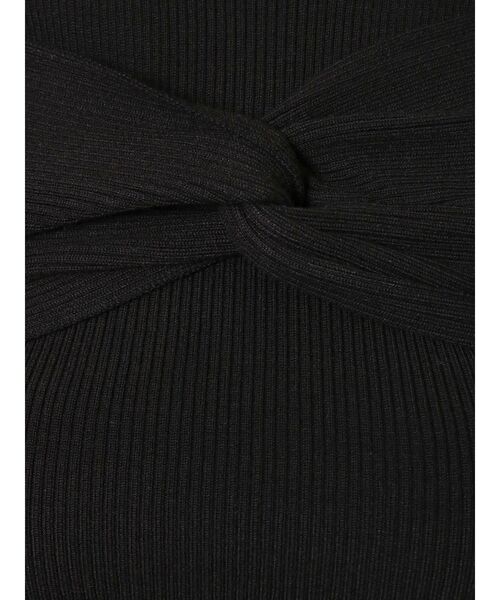 MERCURYDUO（マーキュリーデュオ）の「2WAYレイヤード風ツイストリブニット（ニット/セーター・レディース・ブラック/オフホワイト/イエロー・FREE）」の20枚目の写真