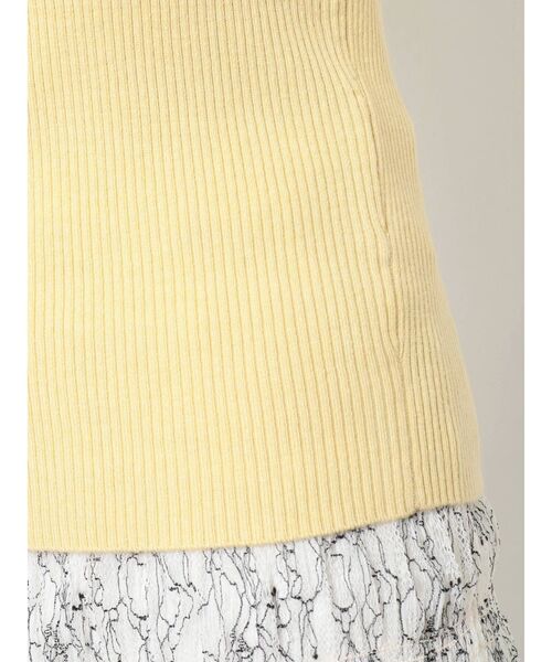 MERCURYDUO（マーキュリーデュオ）の「2WAYレイヤード風ツイストリブニット（ニット/セーター・レディース・ブラック/オフホワイト/イエロー・FREE）」の13枚目の写真