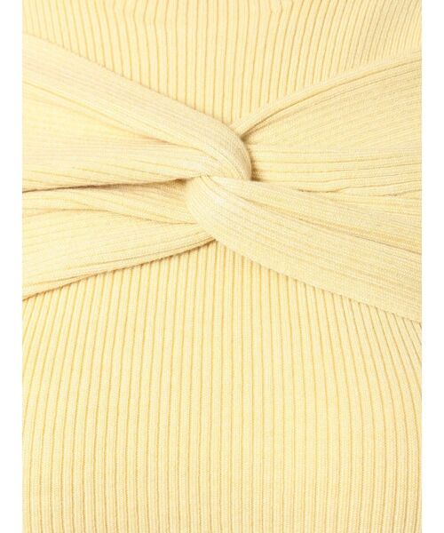 MERCURYDUO（マーキュリーデュオ）の「2WAYレイヤード風ツイストリブニット（ニット/セーター・レディース・ブラック/オフホワイト/イエロー・FREE）」の6枚目の写真