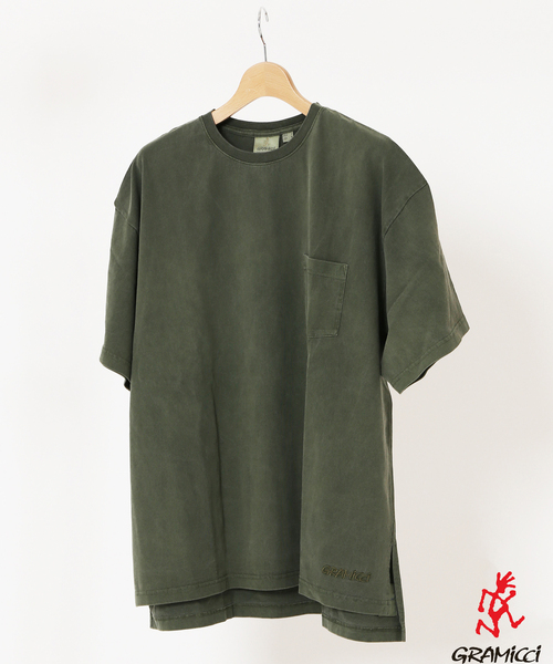 Gramicci(グラミチ)の「【GRAMICCI / グラミチ】別注 DYED バギー Tシャツ(Tシャツ/カットソー・メンズ・カーキ/ホワイト/ネイビー/ブラック・LARGE/SMALL/MEDIUM)」の3枚目の写真