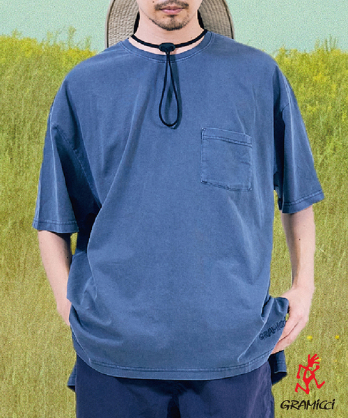 Gramicci(グラミチ)の「【GRAMICCI / グラミチ】別注 DYED バギー Tシャツ(Tシャツ/カットソー・メンズ・カーキ/ホワイト/ネイビー/ブラック・LARGE/SMALL/MEDIUM)」の5枚目の写真