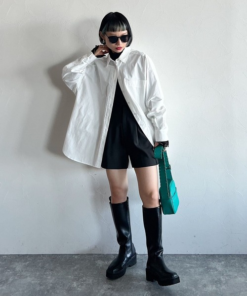 PAGEBOY（ページボーイ）の「CORE / ミニトラウザーパンツ（スラックス・レディース・オフホワイト/ブラック・SMALL/MEDIUM）」の3枚目の写真