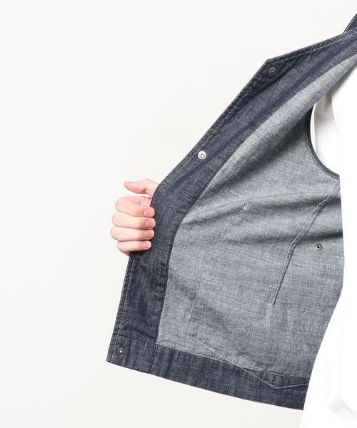 NUMBER (N)INE(ナンバーナイン)の「DENIM VEST(ベスト・メンズ・インディゴブルー・3/4)」の16枚目の写真