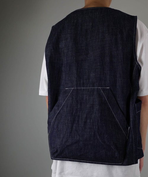 NUMBER (N)INE(ナンバーナイン)の「DENIM VEST(ベスト・メンズ・インディゴブルー・3/4)」の6枚目の写真