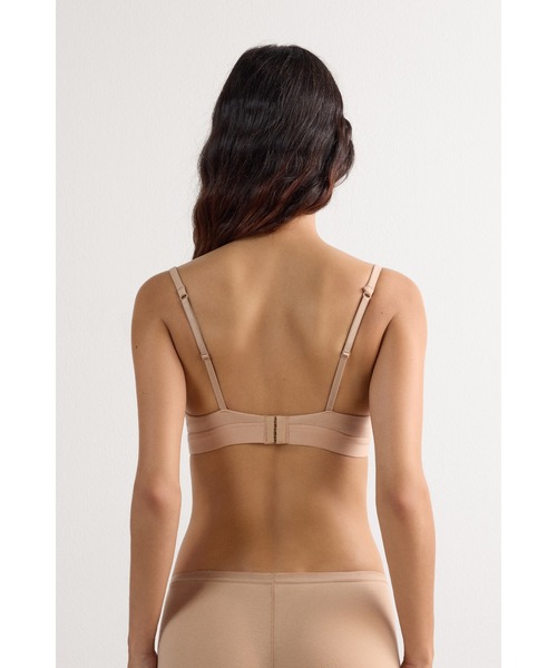 Intimissimi（インティミッシミ）の「Tiziana コットン トライアングルブラ 【ノンワイヤー 蒸れにくい ナチュラル 盛らない】（ブラジャー・レディース・ブラック/ベージュ/ブルー/ヘザーグレー/サンドベージュ/ホワイト/ヘザーチャコール・70B/70C/75B/75C/80B/85B/80C）」の12枚目の写真