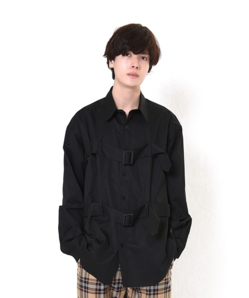 ★極希少★ MILK BOY パラシュート シャツ バンドカラー 日本製 黒 MILKBOY（ミルクボーイ）の「RESTRICTION SHIRTS（シャツ/ブラウス