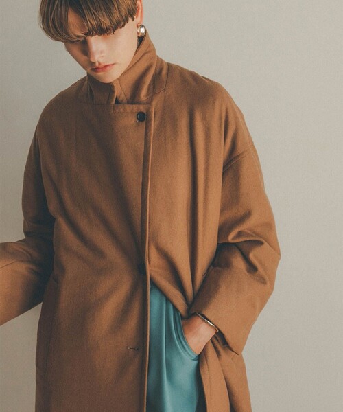 CLANE(クラネ)の「【CLANE/クラネ】ウールダウンロングコート 11101-0052(ダウンジャケット/コート・レディース・ベージュ/ネイビー・1)」の12枚目の写真