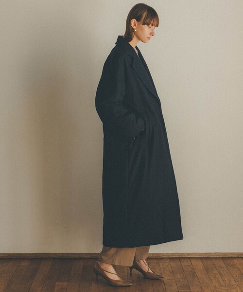 CLANE(クラネ)の「【CLANE/クラネ】ウールダウンロングコート 11101-0052(ダウンジャケット/コート・レディース・ベージュ/ネイビー・1)」の21枚目の写真