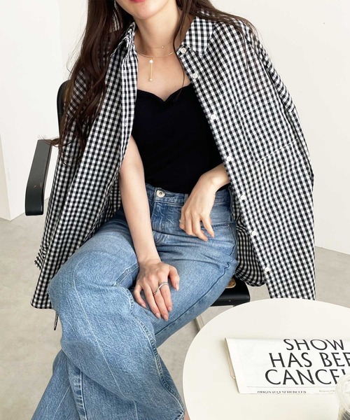 GeeRA(ジーラ)の「【9色/5サイズ展開】オーバーサイズベーシックルーズシャツ(シャツ/ブラウス・レディース・ベージュ/グリーン/ブルー/パープル/ピンク/ブラック/チェック/ホワイト系その他/ブルー系その他/ピンク系その他/ブラック系その他・XX-LARGE/LARGE/SMALL/MEDIUM/X-LARGE)」の18枚目の写真