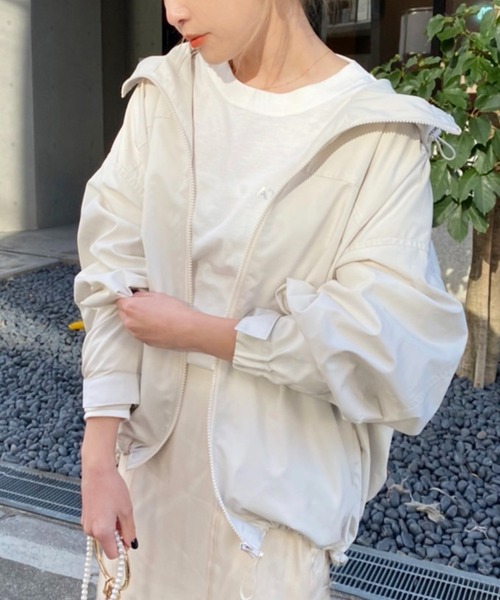 one after another NICE CLAUP（ワンアフターアナザーナイスクラップ）の「ユーティリティマウンテンパーカー（マウンテンパーカー・レディース・アイボリー/ブラック/サックスブルー/ラベンダー・FREE）」の2枚目の写真