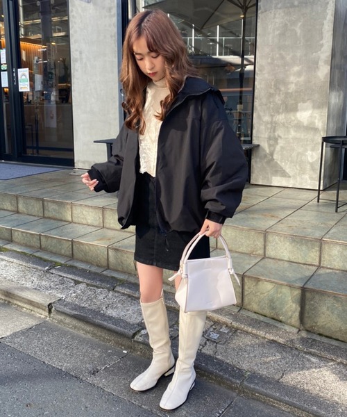 one after another NICE CLAUP（ワンアフターアナザーナイスクラップ）の「ユーティリティマウンテンパーカー（マウンテンパーカー・レディース・アイボリー/ブラック/サックスブルー/ラベンダー・FREE）」の10枚目の写真