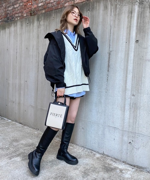 one after another NICE CLAUP（ワンアフターアナザーナイスクラップ）の「ユーティリティマウンテンパーカー（マウンテンパーカー・レディース・アイボリー/ブラック/サックスブルー/ラベンダー・FREE）」の6枚目の写真