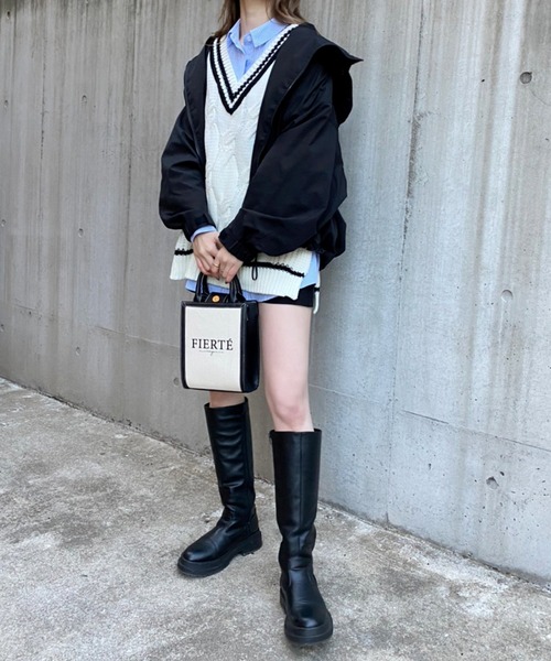 one after another NICE CLAUP（ワンアフターアナザーナイスクラップ）の「ユーティリティマウンテンパーカー（マウンテンパーカー・レディース・アイボリー/ブラック/サックスブルー/ラベンダー・FREE）」の5枚目の写真