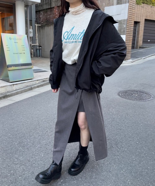 one after another NICE CLAUP（ワンアフターアナザーナイスクラップ）の「ユーティリティマウンテンパーカー（マウンテンパーカー・レディース・アイボリー/ブラック/サックスブルー/ラベンダー・FREE）」の9枚目の写真