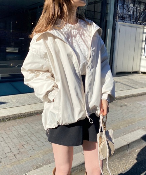 one after another NICE CLAUP（ワンアフターアナザーナイスクラップ）の「ユーティリティマウンテンパーカー（マウンテンパーカー・レディース・アイボリー/ブラック/サックスブルー/ラベンダー・FREE）」の19枚目の写真