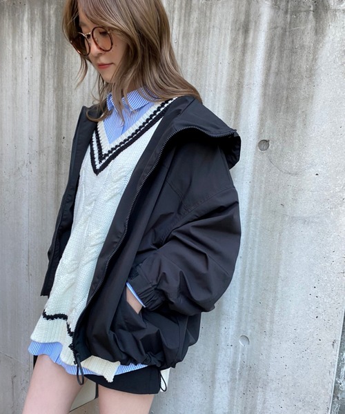 one after another NICE CLAUP（ワンアフターアナザーナイスクラップ）の「ユーティリティマウンテンパーカー（マウンテンパーカー・レディース・アイボリー/ブラック/サックスブルー/ラベンダー・FREE）」の7枚目の写真