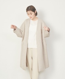 qualite | ﾀﾞﾝﾎﾞｰﾙﾆｯﾄｺｰﾄ(ノーカラーコート)