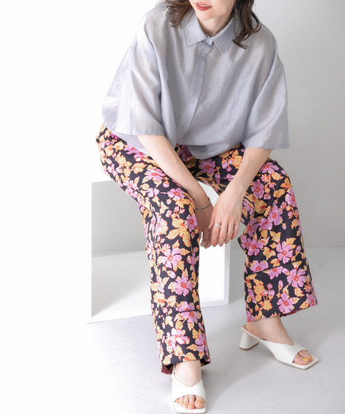 KBF（ケイビーエフ）の「プリントイージーパンツ（その他パンツ・レディース・ベージュ/ブルー/ネイビー・ONE）」の3枚目の写真