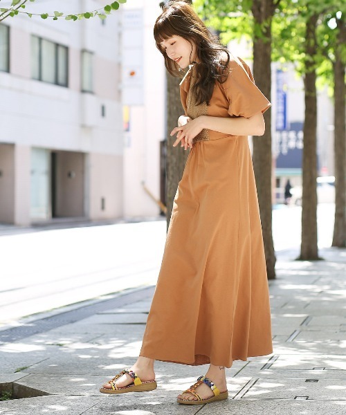 チチカカ（チチカカ）の「クロシェヨークワンピース（ワンピース・レディース・ネイビー/ブラウン/レッド・FREE）」の4枚目の写真