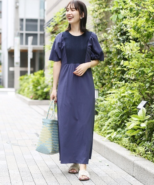 チチカカ（チチカカ）の「クロシェヨークワンピース（ワンピース・レディース・ネイビー/ブラウン/レッド・FREE）」の5枚目の写真