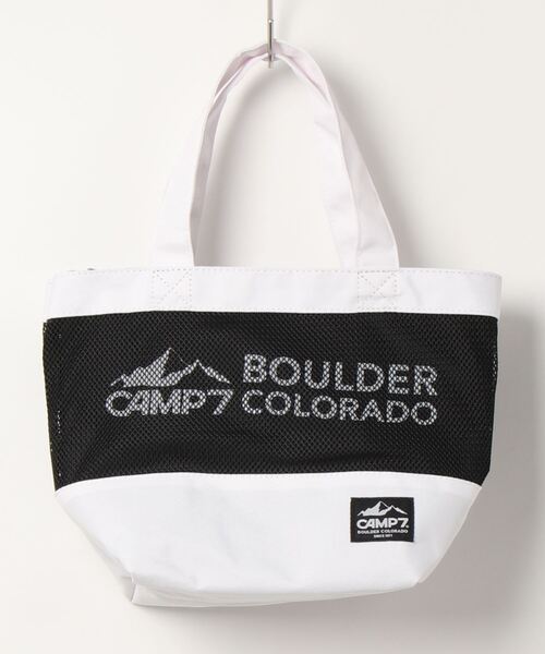 CAMP7（キャンプセブン）の「【CAMP7】保冷ポーチ付きミニトート（トートバッグ・レディース・ブラック/ホワイト・フリー）」の2枚目の写真