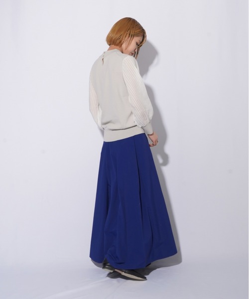 LADY LUCK LUCA(レディラックルカ)の「LC/LLL 14G袖ストライプ プルオーバー(Tシャツ/カットソー・レディース・ライトグレー/ブラック/ベージュ・FREE)」の15枚目の写真