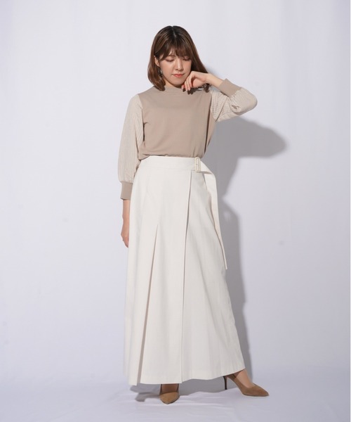 LADY LUCK LUCA(レディラックルカ)の「LC/LLL 14G袖ストライプ プルオーバー(Tシャツ/カットソー・レディース・ライトグレー/ブラック/ベージュ・FREE)」の20枚目の写真