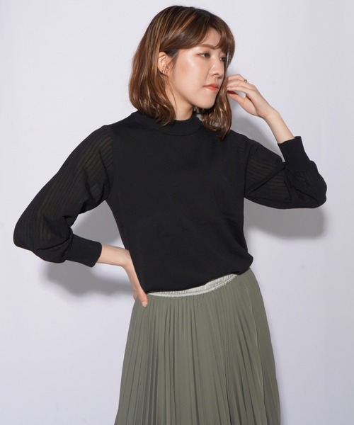 LADY LUCK LUCA(レディラックルカ)の「LC/LLL 14G袖ストライプ プルオーバー(Tシャツ/カットソー・レディース・ライトグレー/ブラック/ベージュ・FREE)」の21枚目の写真