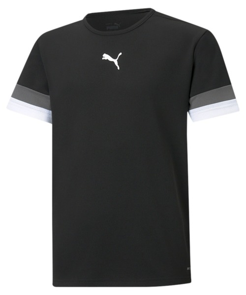 PUMA（プーマ）の「PUMA プーマ キッズ サッカー TEAMRISE ゲームシャツ JR 120-160cm（Tシャツ/カットソー・キッズ・ブラック/ライトブルー/ブルー・140/120/130/160/150）」の2枚目の写真