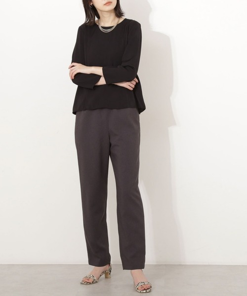 NATURAL BEAUTY BASIC（ナチュラルビューティーベーシック）の「パネルフレアブラウス（シャツ/ブラウス・レディース・ピンク/アイボリー/ブラック・マルチサイズ）」の20枚目の写真