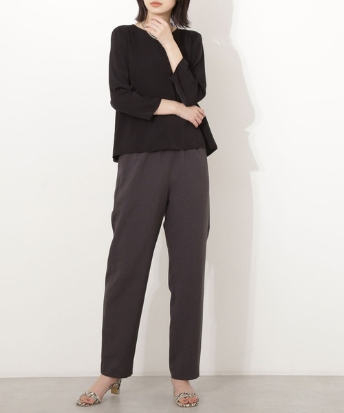 NATURAL BEAUTY BASIC（ナチュラルビューティーベーシック）の「パネルフレアブラウス（シャツ/ブラウス・レディース・ピンク/アイボリー/ブラック・マルチサイズ）」の21枚目の写真