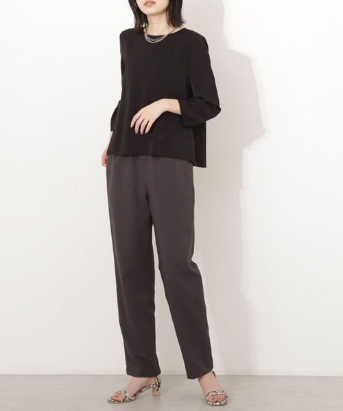 NATURAL BEAUTY BASIC（ナチュラルビューティーベーシック）の「パネルフレアブラウス（シャツ/ブラウス・レディース・ピンク/アイボリー/ブラック・マルチサイズ）」の22枚目の写真