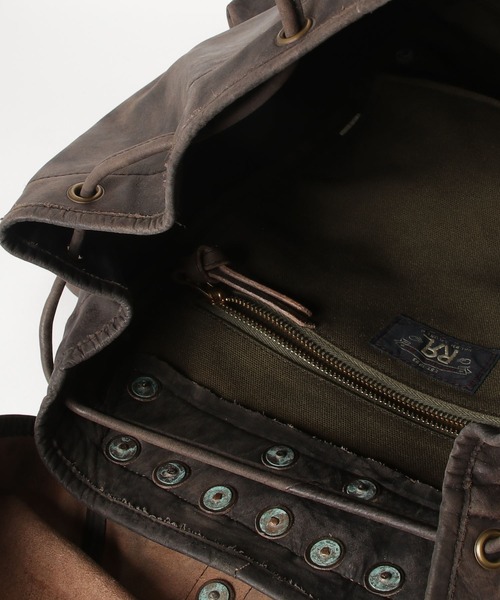 今期購入 RRLレザーリュックサック 一回使用の極美品 レザー リュック