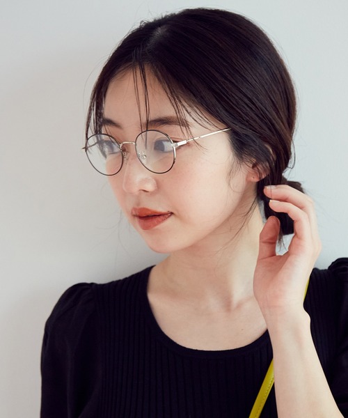 VIS(ビス)の「【ブルーライトカット・曇り止め加工】メタルフレームファッショングラス(メガネ・レディース・ブラック/ゴールド/シルバー・FREE)」の4枚目の写真
