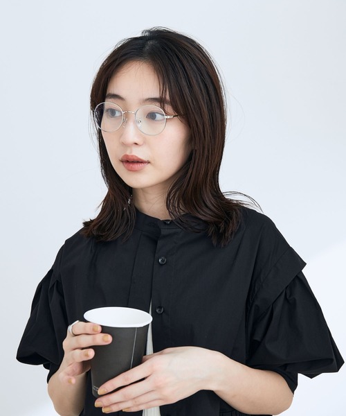 VIS(ビス)の「【ブルーライトカット・曇り止め加工】メタルフレームファッショングラス(メガネ・レディース・ブラック/ゴールド/シルバー・FREE)」の14枚目の写真