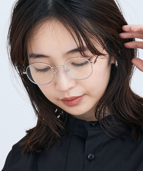 VIS(ビス)の「【ブルーライトカット・曇り止め加工】メタルフレームファッショングラス(メガネ・レディース・ブラック/ゴールド/シルバー・FREE)」の12枚目の写真