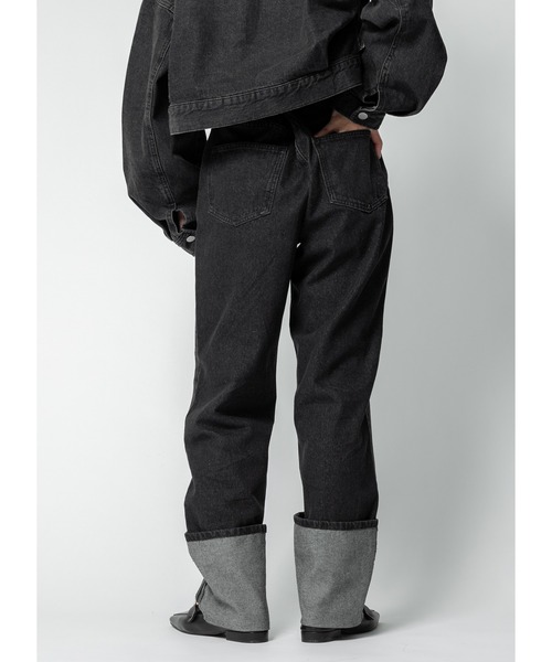 Adoon plain（アドーンプレーン）の「ロールアップデニム（デニムパンツ・レディース・ダークインディゴブルー/ブラック/ホワイト・MEDIUM/LARGE）」の16枚目の写真