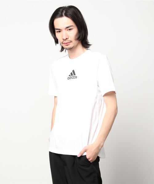 adidas(アディダス)の「アディダス adidas PRIMEBLUE デザインド トゥ ムーブ スポーツ 3ストライプス 半袖Tシャツ(Tシャツ/カットソー・メンズ・ネイビー/ブラック/ホワイト・3L/L/LL/M/S)」の2枚目の写真